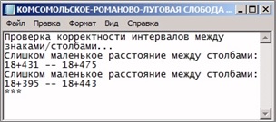Рисунок 4. Протокол результатов проверки расстановки столбов. CREDO ДИСЛОКАЦИЯ Рисунок 4. Протокол результатов проверки расстановки столбов. CREDO ДИСЛОКАЦИЯ