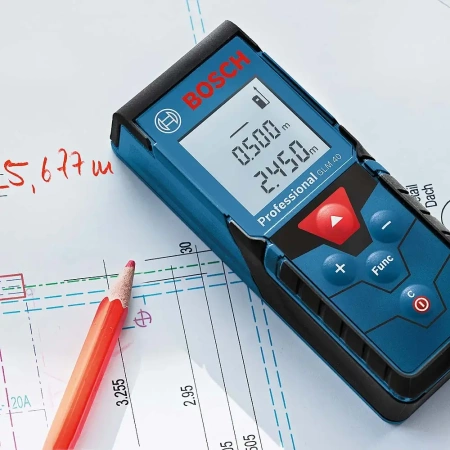 Лазерный дальномер (лазерная рулетка) Лазерный дальномер Bosch GLM 40 Professional от «ФокусГео»